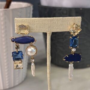 Banana Republic Asymmetrical Multi-Stone Earrings